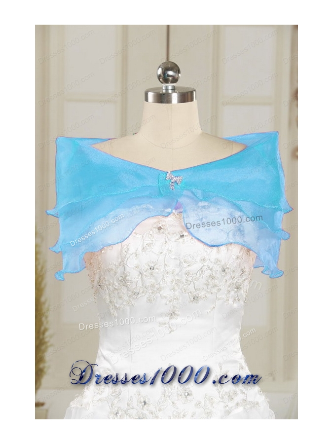Fashionable Sweetheart Beading Princesita Dress in Aqua Blue