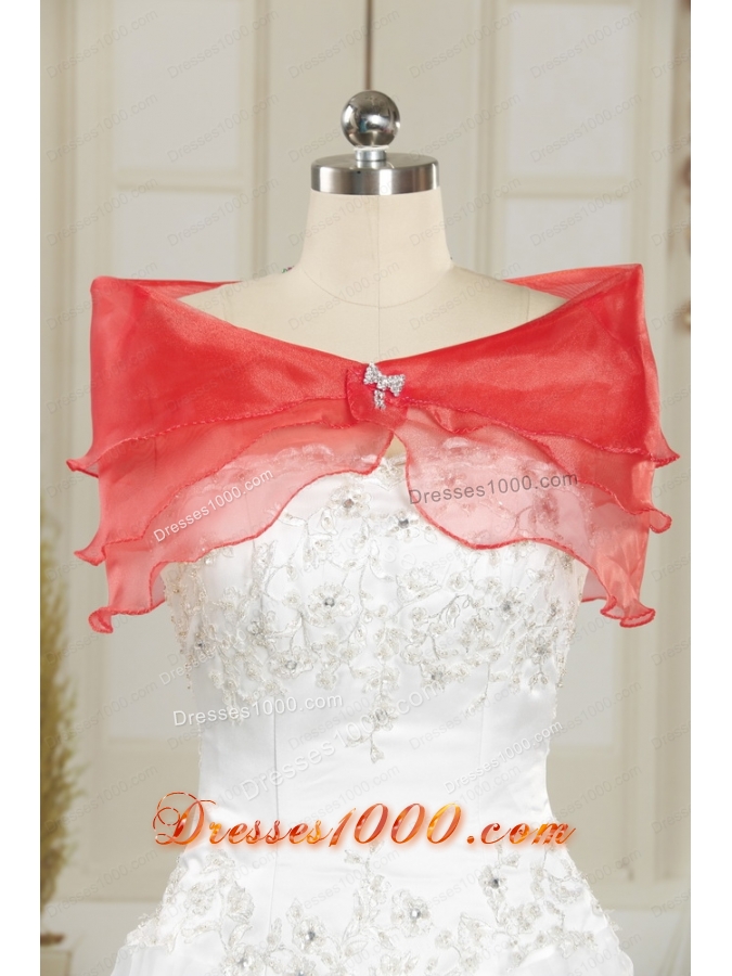 Most Popular Red Puffy Princesita Dresses with Appliques