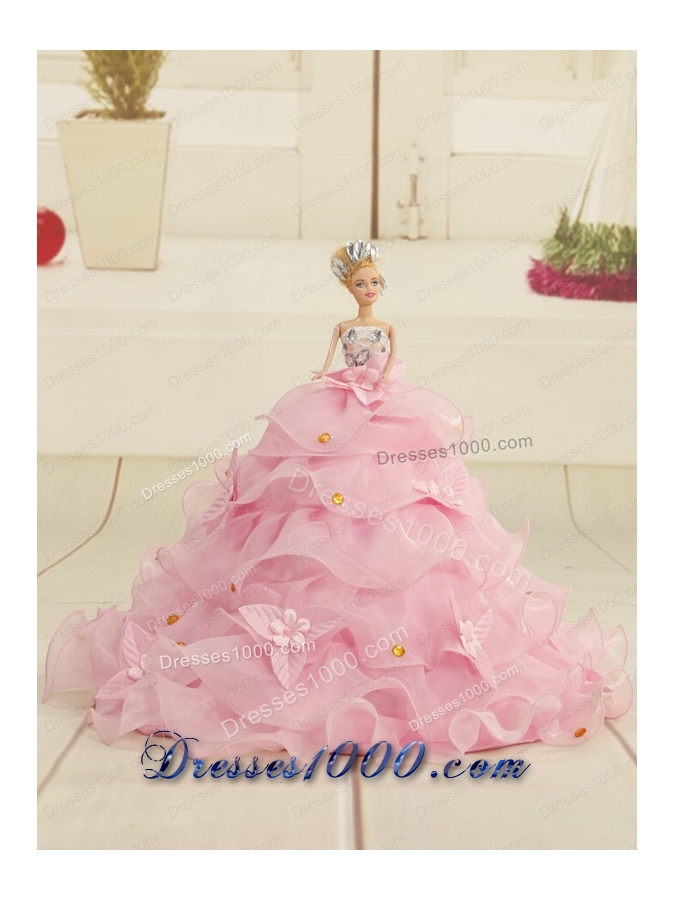 Perfect Beading and Ruffles Ball Gown 2015 Princesita Dress