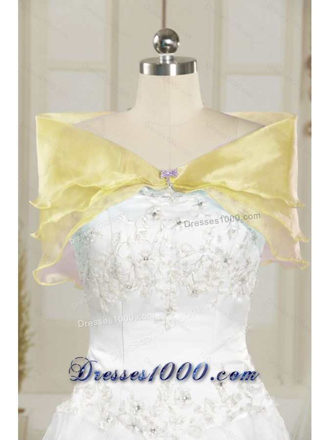 2015 Designer and Detachable Yellow and Orange Sweet 16 Dresses with Beading and Ruffles