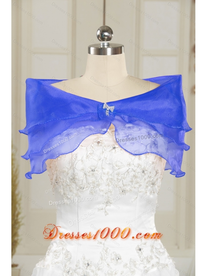 2015 Detachable and New Style Beading and Ruffles Quince Dresses in Royal Blue and Teal