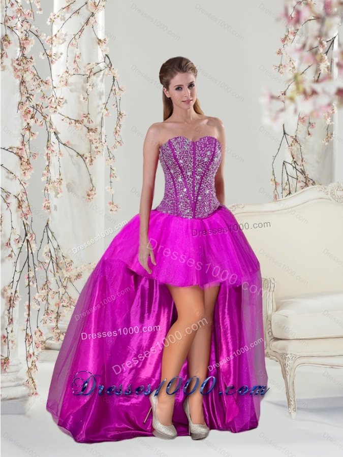 2015 Spring Detachable and Fashionable Sweet 16 Dresses with Beading and Ruffles