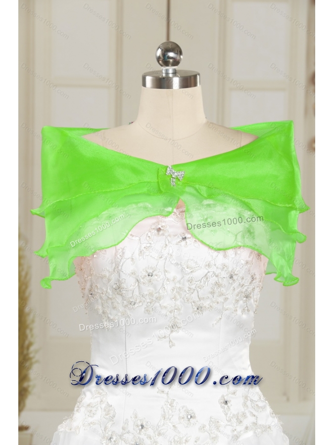 2015 Beading and Ruffles Detachable and Vestidos de Quinceanera Dresses