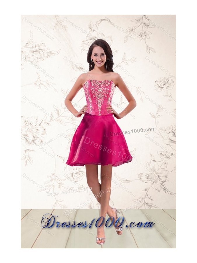 2015 Elegant Strapless High Low Prom Dresses with Appliques