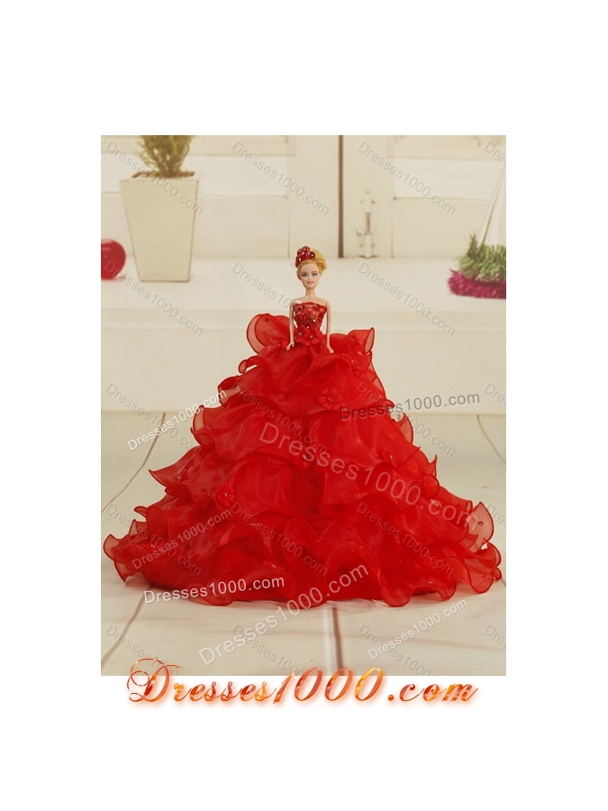 Sweetheart Hot Pink Quinceanera Dress with Appliques and Beading for 2015
