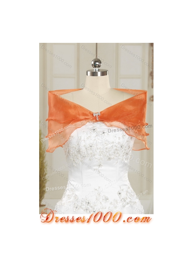 2015 Appliques Strapless Quinceanera Dress in Multi Color