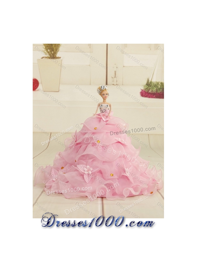 2015 Cheap Strapless Floor Length Sweet 16 Dresses with Appliques