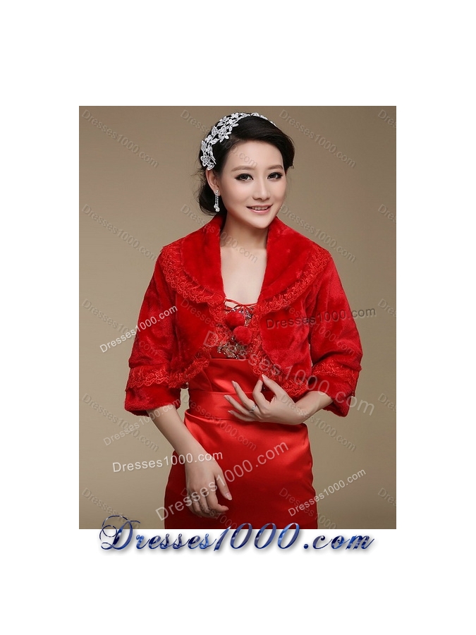 2015 New Style Strapless Appliques and Ruffles Quinceanera Dresses in Watermelon Red