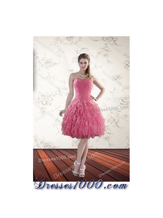 Designer Paillette Quince Dresses with Strapless for 2015