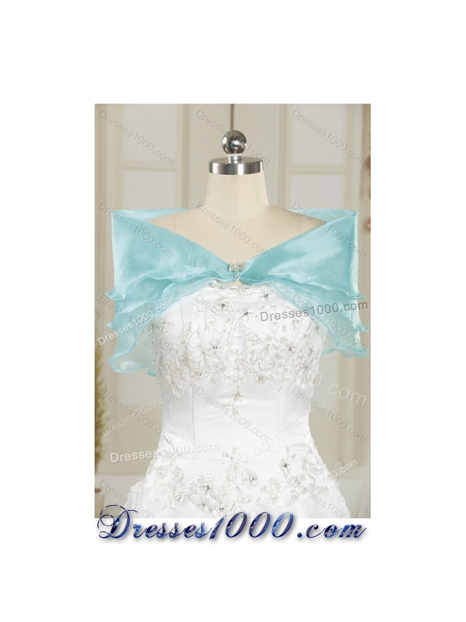 Designer Royal Blue Quince Dresses with Beading and Ruffles for 2015