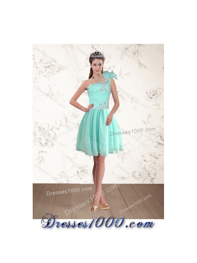 2015 Detachable Apple Green Quinceanera Dress with Appliques