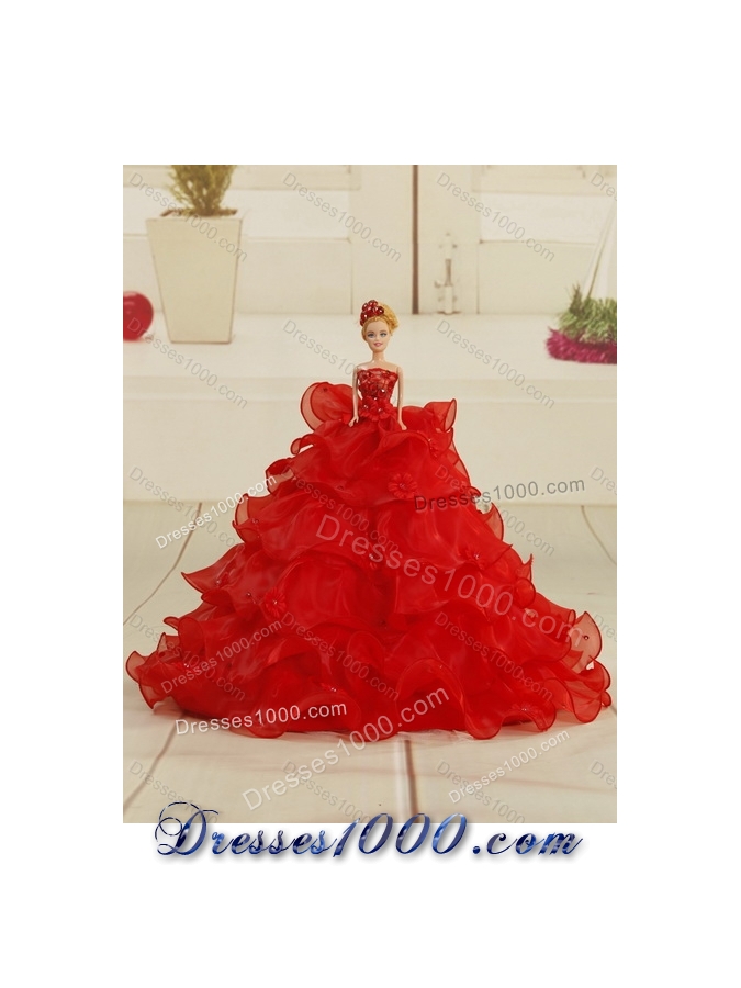 2015 Detachable Beautiful Strapless Quinceanera Dress with Embroidery