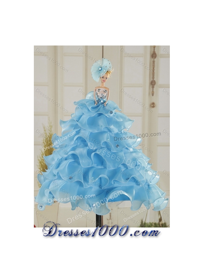 Beautiful Teal 2015 Quince Dresses with Embroidery and Pick Ups