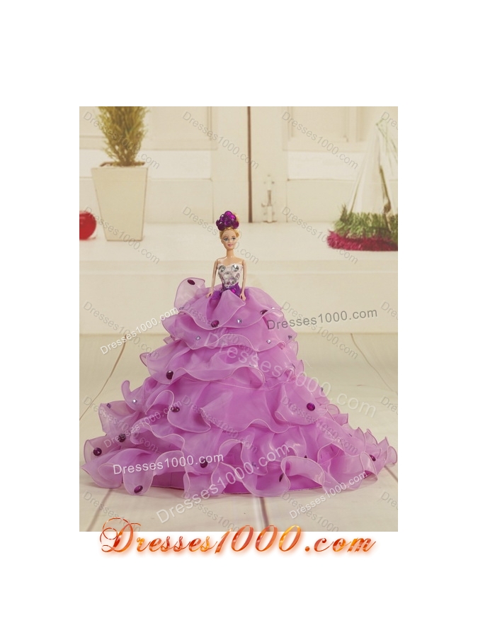 Detachable Sweetheart Quince Dress with Ruffles and Beading
