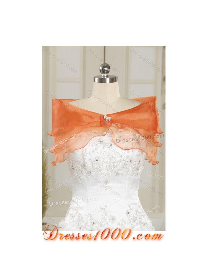 Detachable Strapless Quinceanera Dresses with Beading and Pick Ups in Coral Red