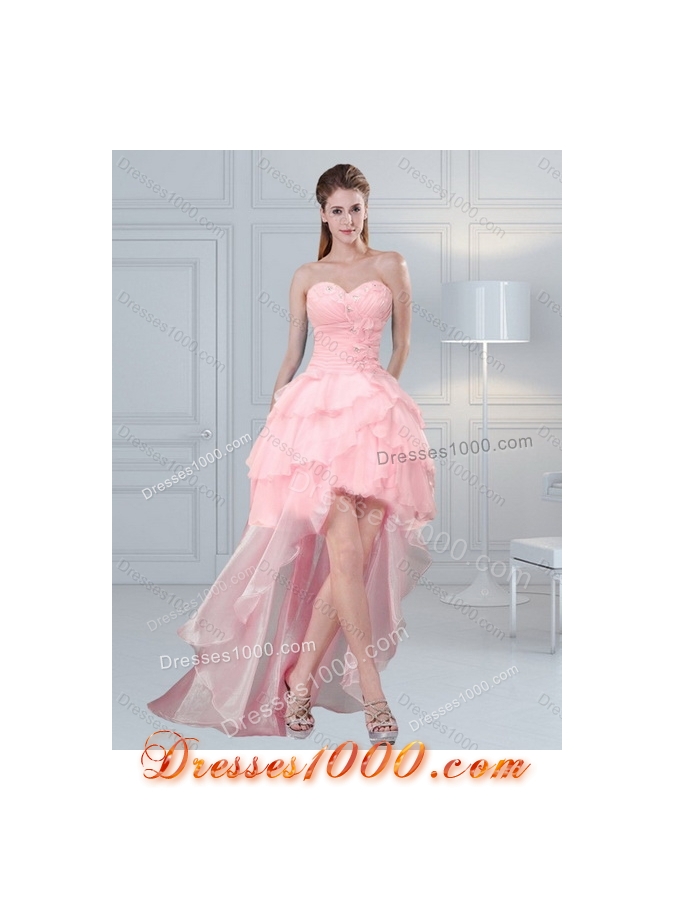 Detachable Sweetheart Beaded 2015 Quinceanera Dresses with Ruffled Layers