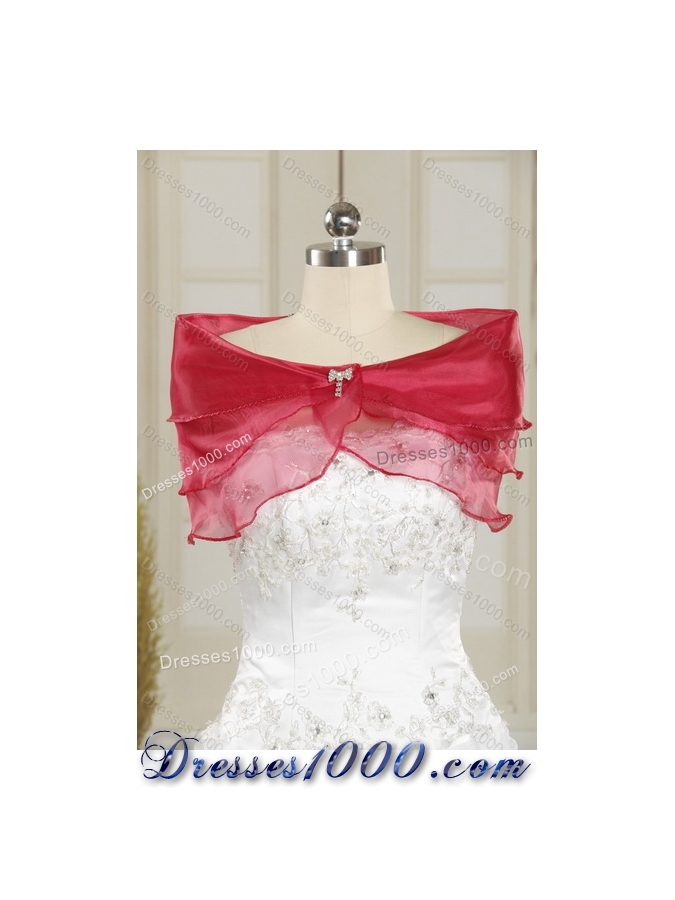 2015 Detachable Pick Ups and Appliques Hot Pink Quinceanera Dresses