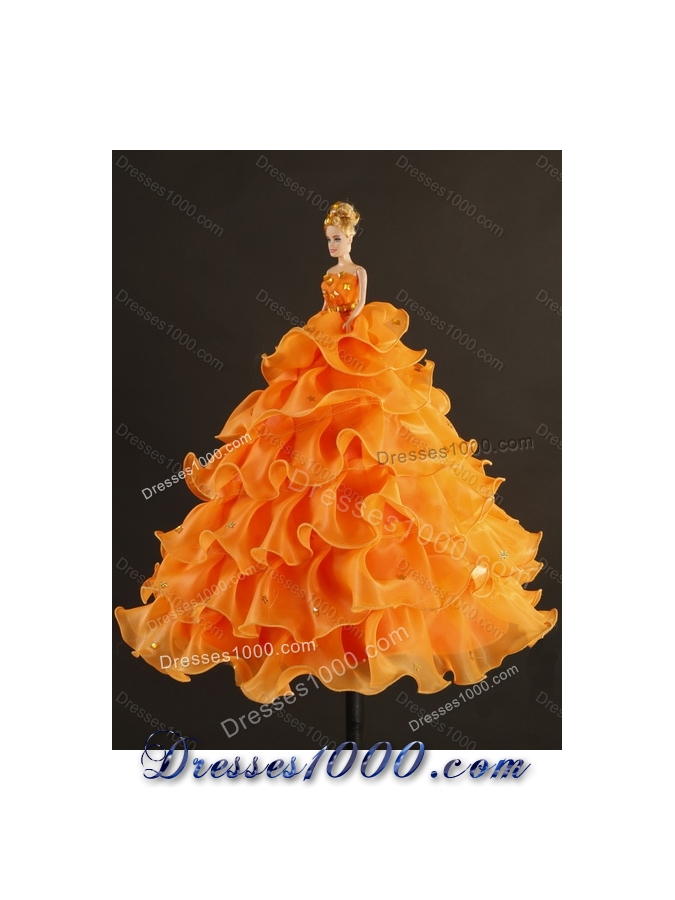 2015 Fashionable Strapless Coral Red Quinceanera Dresses with Pick Ups and Beading