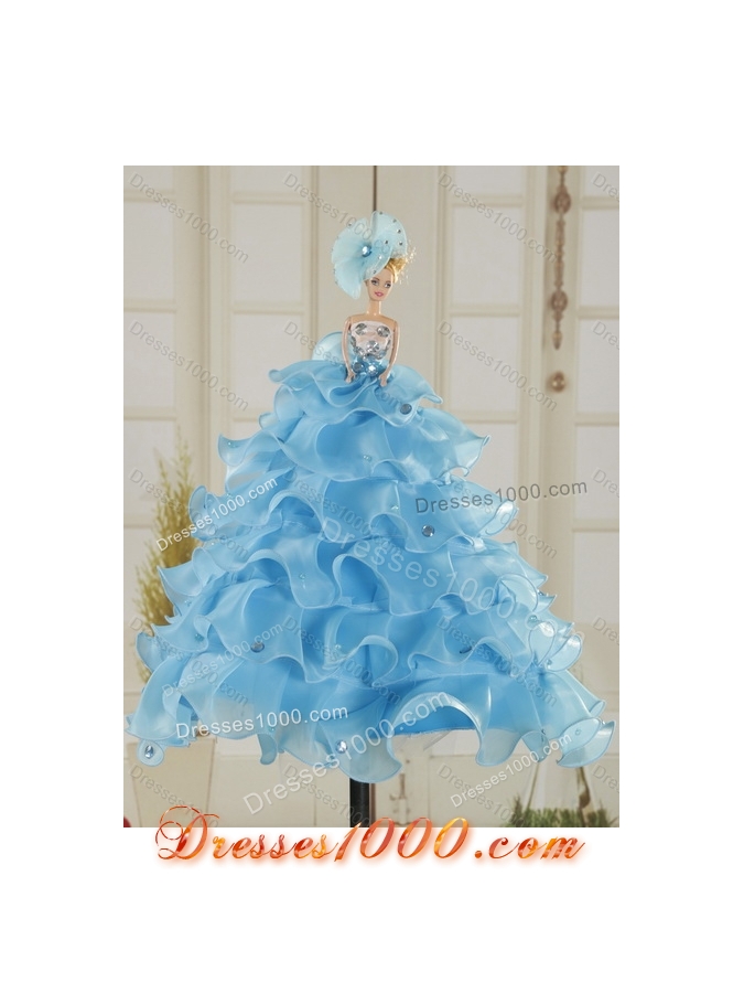 2015 Fashionable Sweetheart Multi Color Quince Dresses with Beading and Ruffles