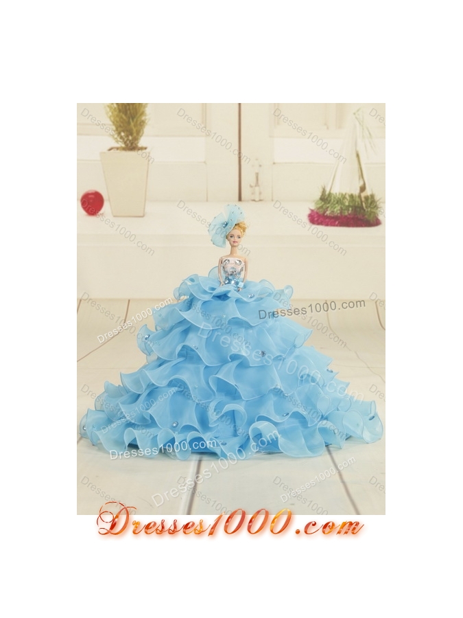 Detachable Apple Green Strapless 2015 Quinceanera Dresses with Beading