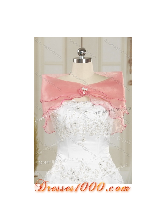 Detachable White and Black Sweetheart 2015 Quinceanera Dress with Embroidery