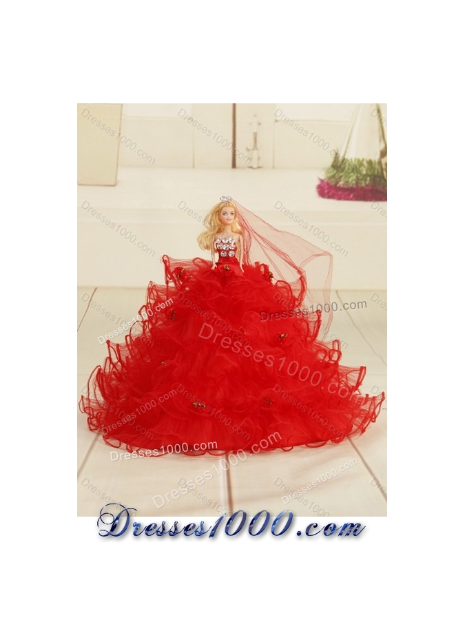 Fashionable Red Sweetheart Quince Dresses with Ruffles and Beading for 2015