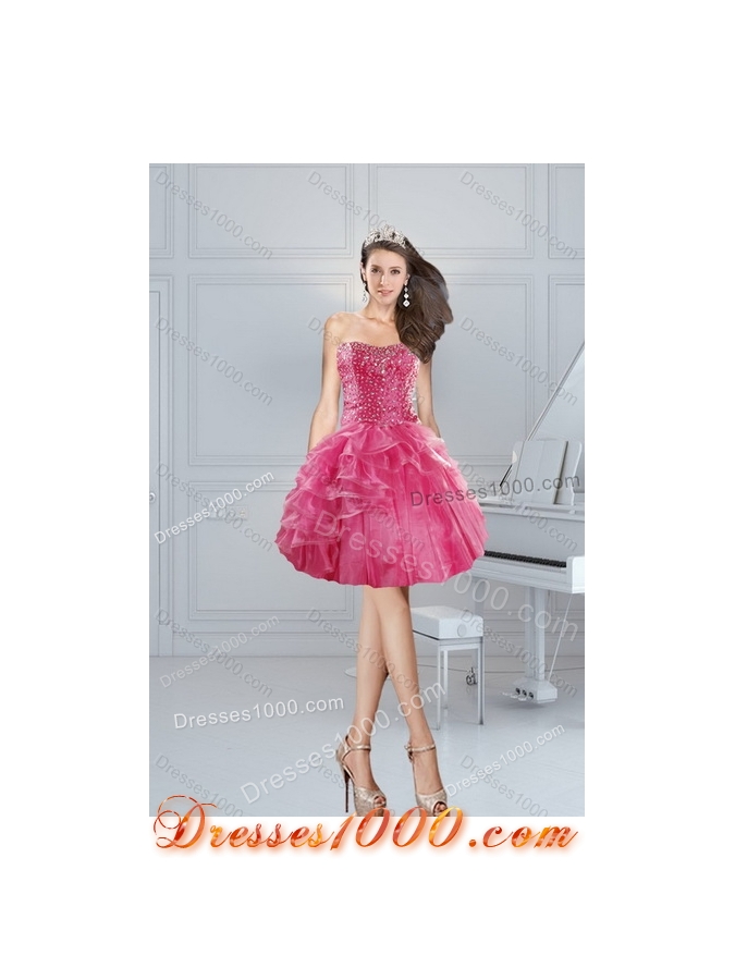 2015 Fashionable Dresses for Quinceanera with Beading and Ruffles