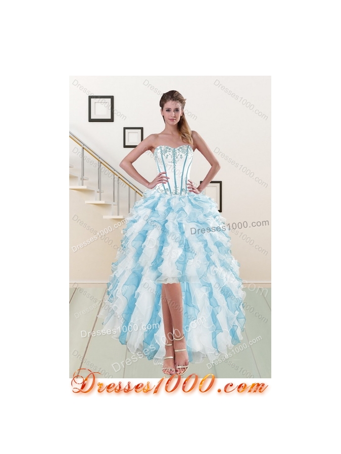2015 New Style Ruffles Quinceanera Dresses in Multi Color