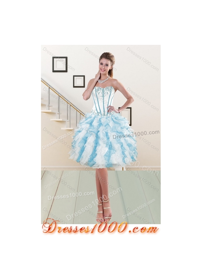 2015 New Style Ruffles Quinceanera Dresses in Multi Color