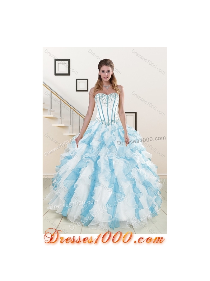 2015 New Style Ruffles Quinceanera Dresses in Multi Color
