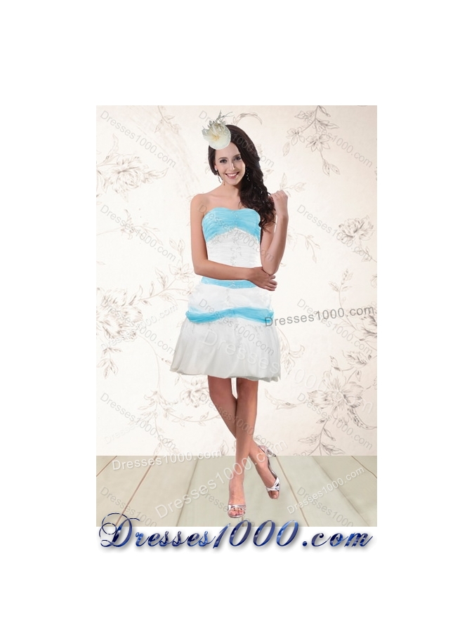 Elegant Multi Color Strapless Ball Gown Quinceanera Dress with Appliques for 2015