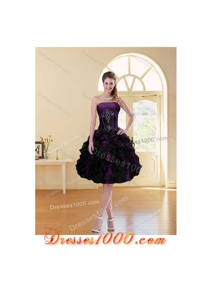 Exclusive Multi Color Strapless Quinceanera Dresses with Beading and Ruffles