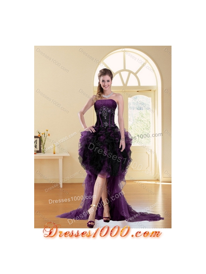 Exclusive Multi Color Strapless Quinceanera Dresses with Beading and Ruffles