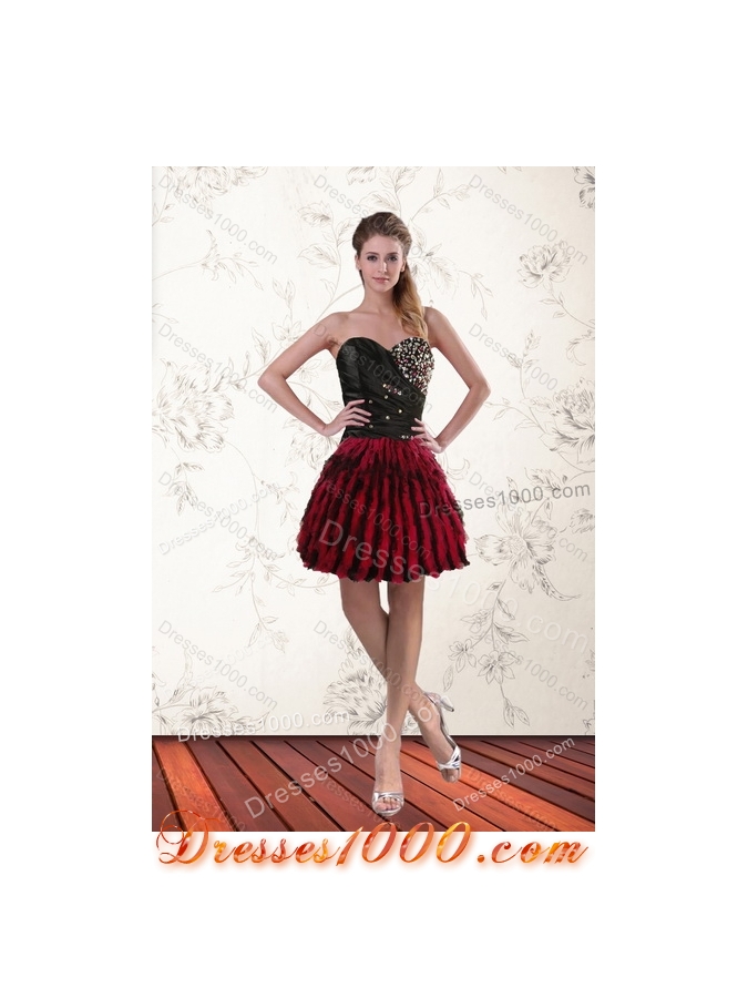 Luxurious Multi Color Sweetheart Quince Dresses with Beading and Ruffles