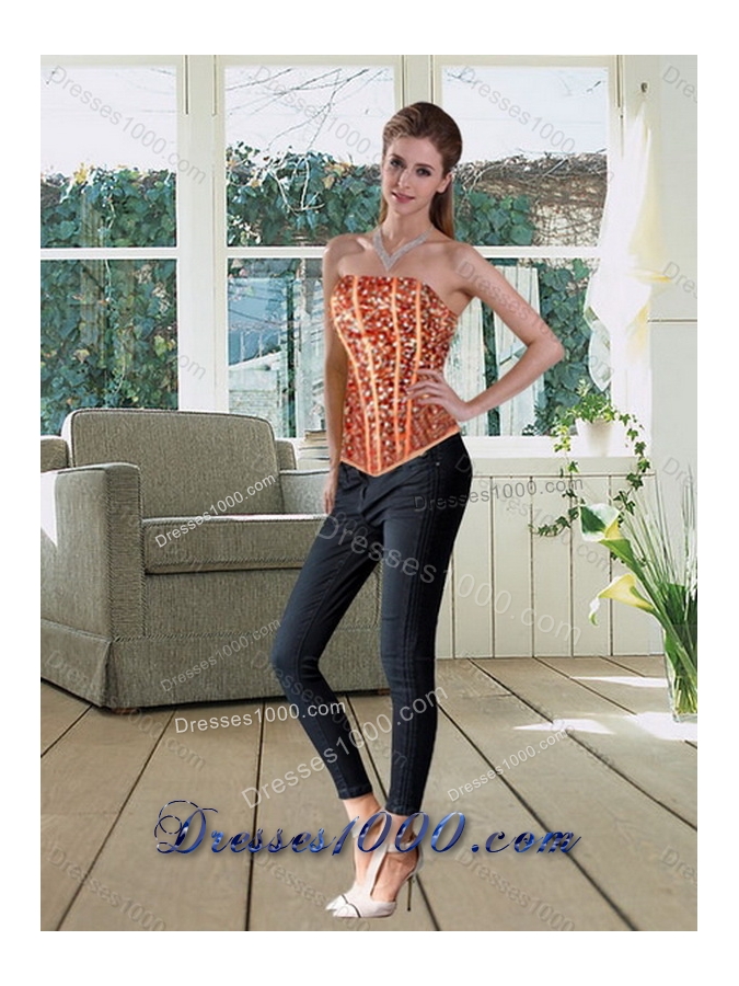 New Style Strapless Multi Color Dress for Quinceanera with Beading and Ruffles