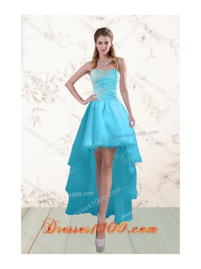 2015 Beautiful Appliques Sweet Sixteen Dresses with Beading and Ruffles