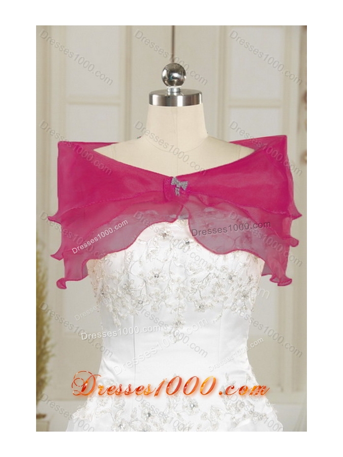 2015 Exquisite Hot Pink Sweet Sixteen Dresses with Beading and Lace