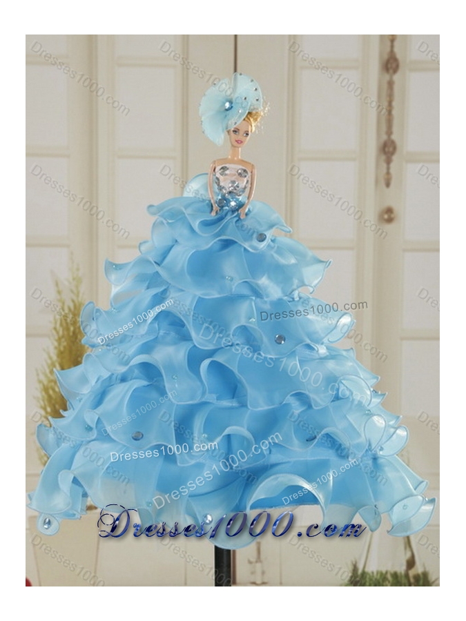 2015 Unique and Detachable Royal Blue Quince Dresses with Beading and Ruffles