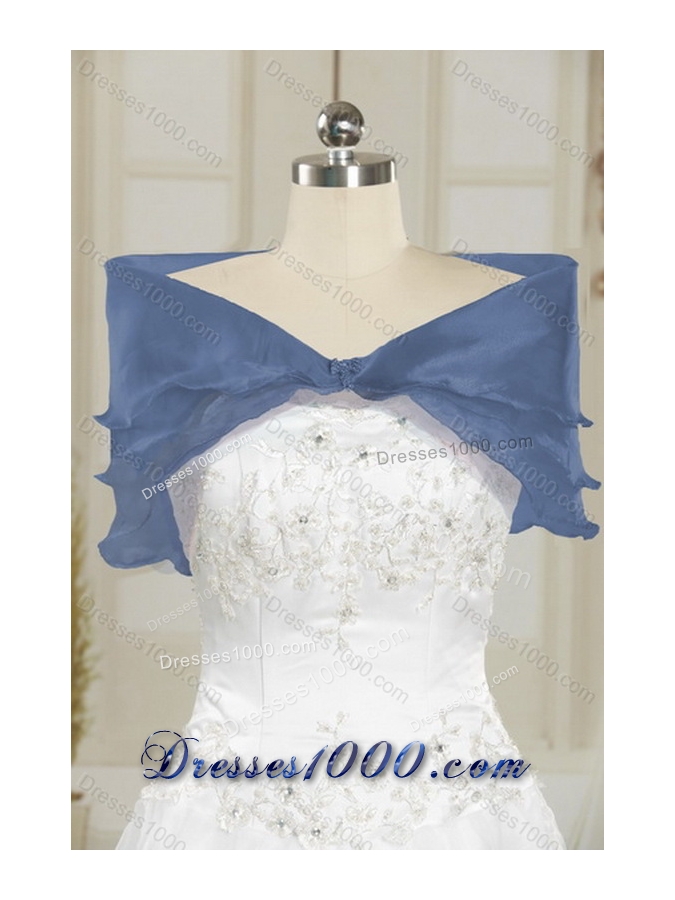2015 Unique and Detachable Royal Blue Quince Dresses with Beading and Ruffles