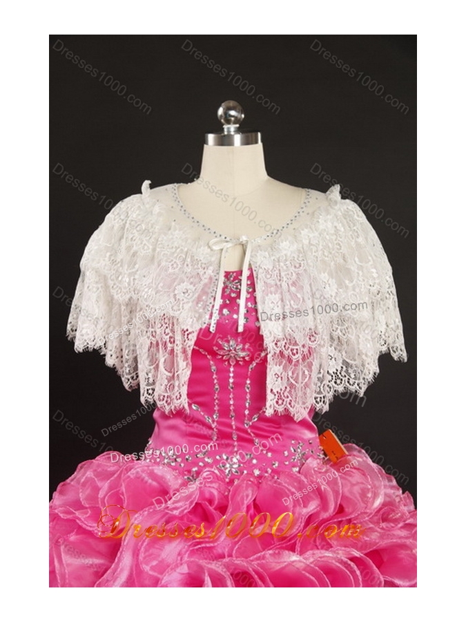 The Super Hot 2015 Beading and Ruffles Sweet Sixteen Dresses in Coral Red