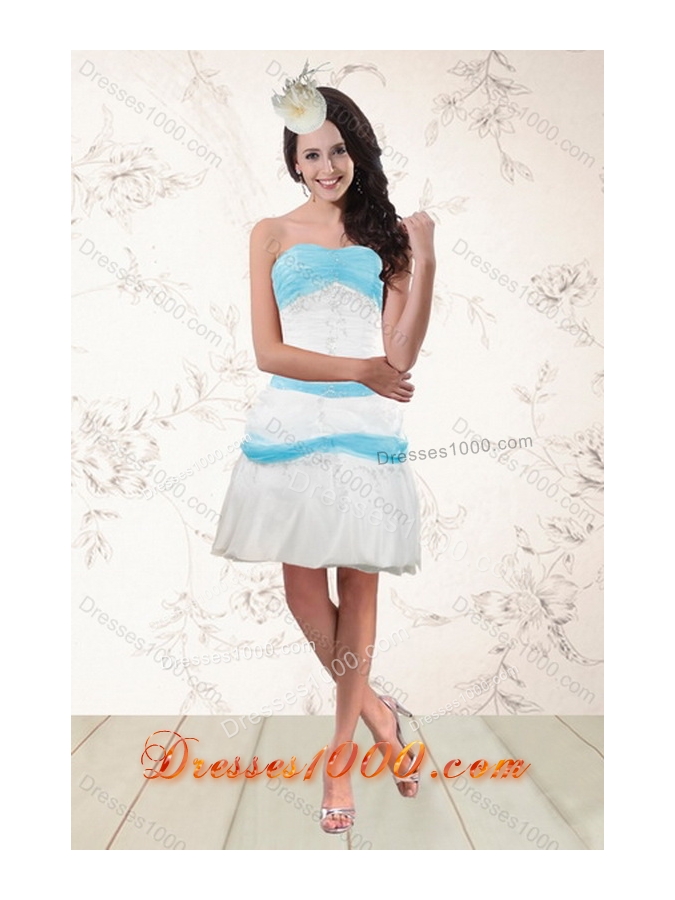 2015 Strapless Floor Length Appliques Quince Dresses