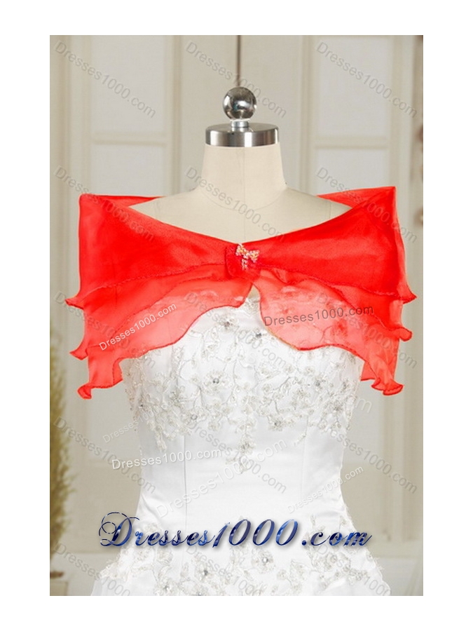 Perfect Red Quince Dresses with Appliques for 2015