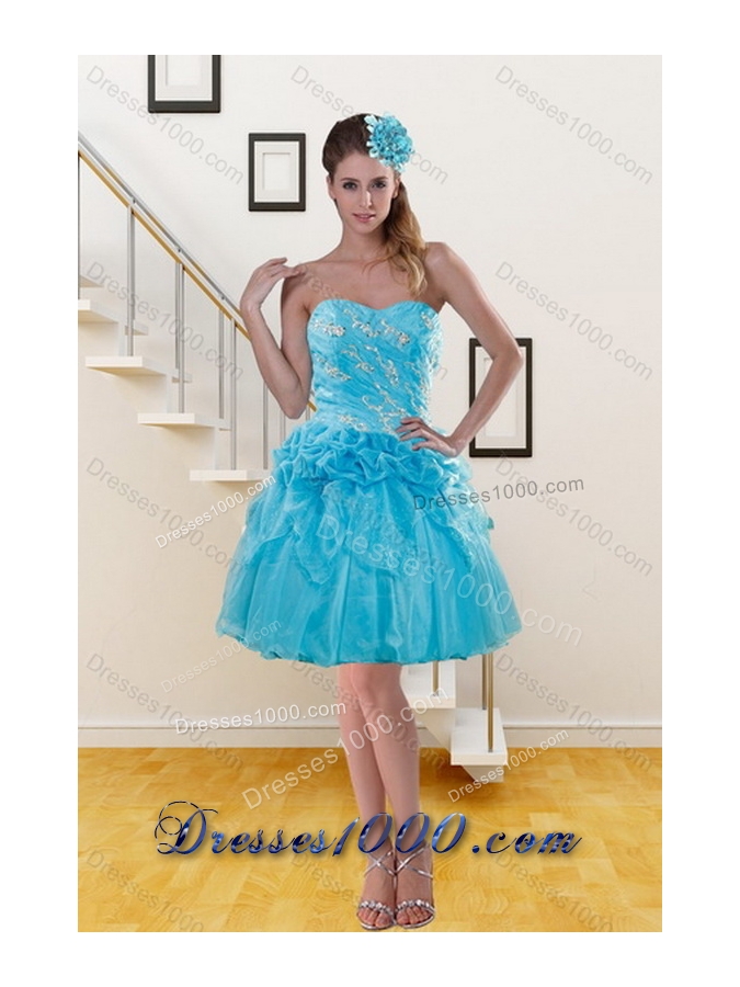 Unique and Detachable Exquisite Appliques and Pick Ups Quinceanera Dresses for 2015