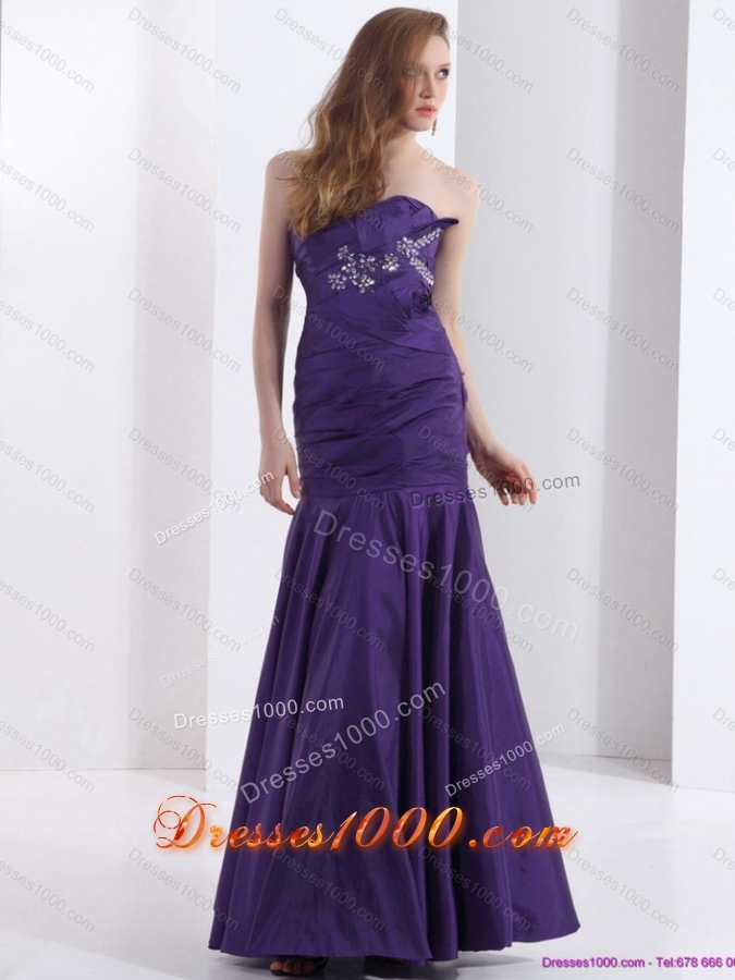 2015 Popular Prom Dresses with Beading and Ruching