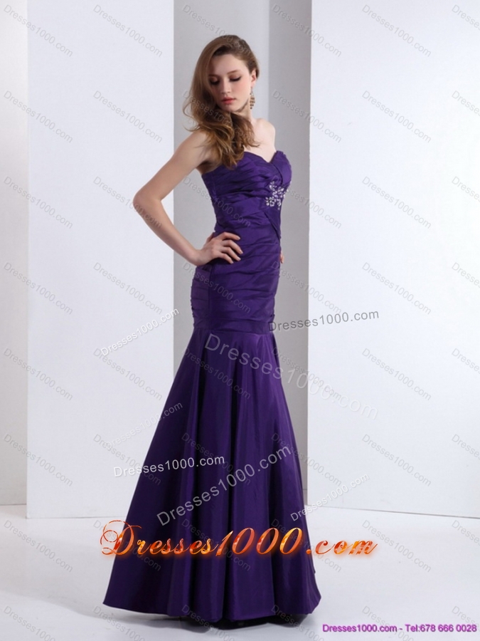 2015 Popular Prom Dresses with Beading and Ruching