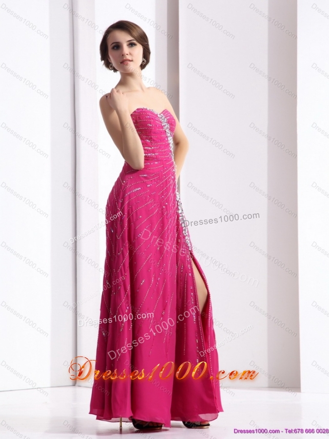 2015 Pretty Sweetheart Floor Length Prom Dress with Beading