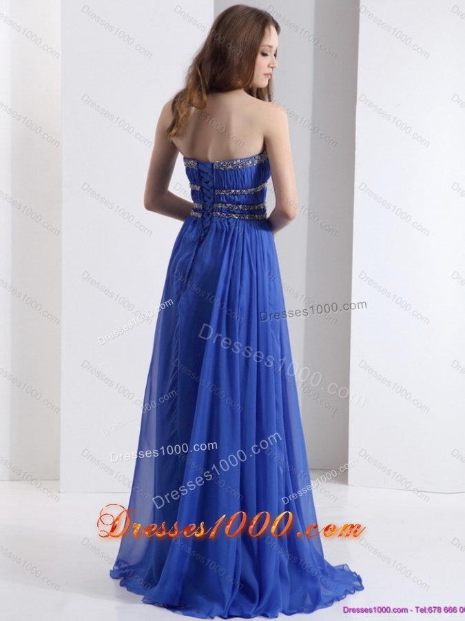 Delicate 2015 Strapless Prom Dress with Ruching and Beading
