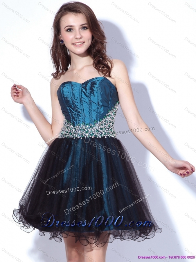 Multi Color Sweetheart Sequined and Ruffled Prom Dresses for 2015