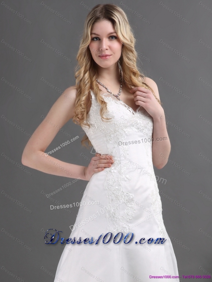 2015 Perfect Lace Wedding Dress with Spaghetti Straps