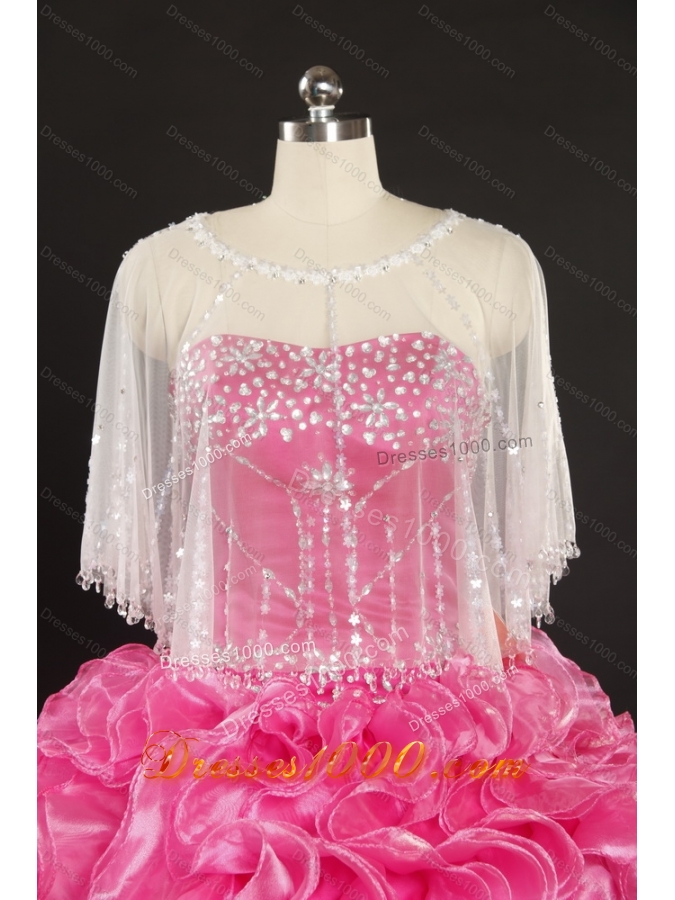 Perfect 2015 Empire Wedding Dress with Ruching and Beading